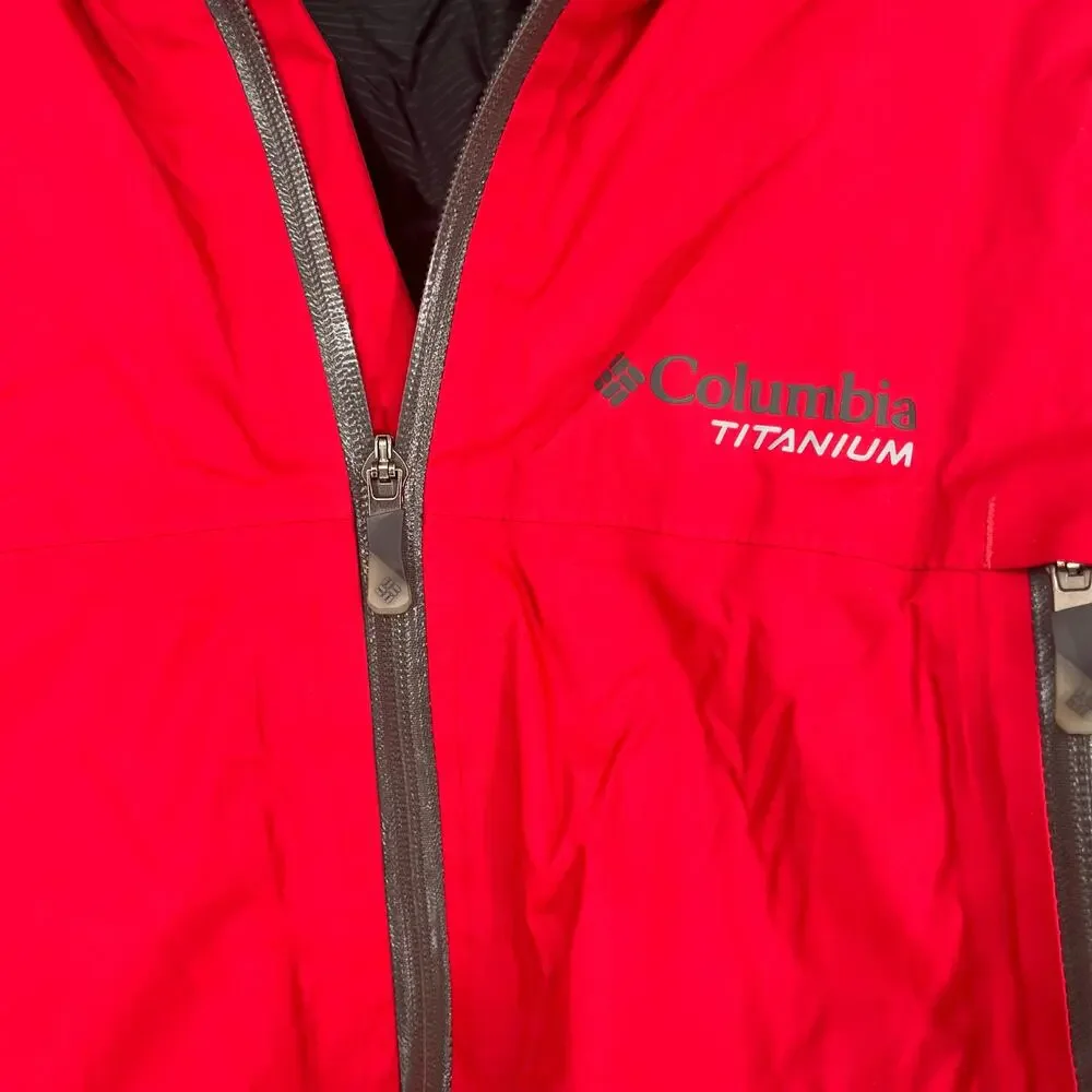 Columbia Titanium Omni-Heat 3-in-1 Ski Jacket Red Black Mens Medium M